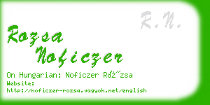 rozsa noficzer business card